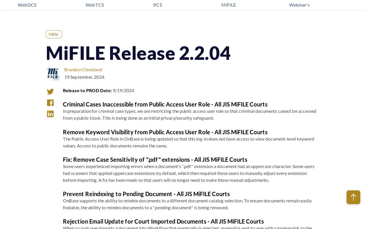 Luce County criminal court docket restricted document access notice