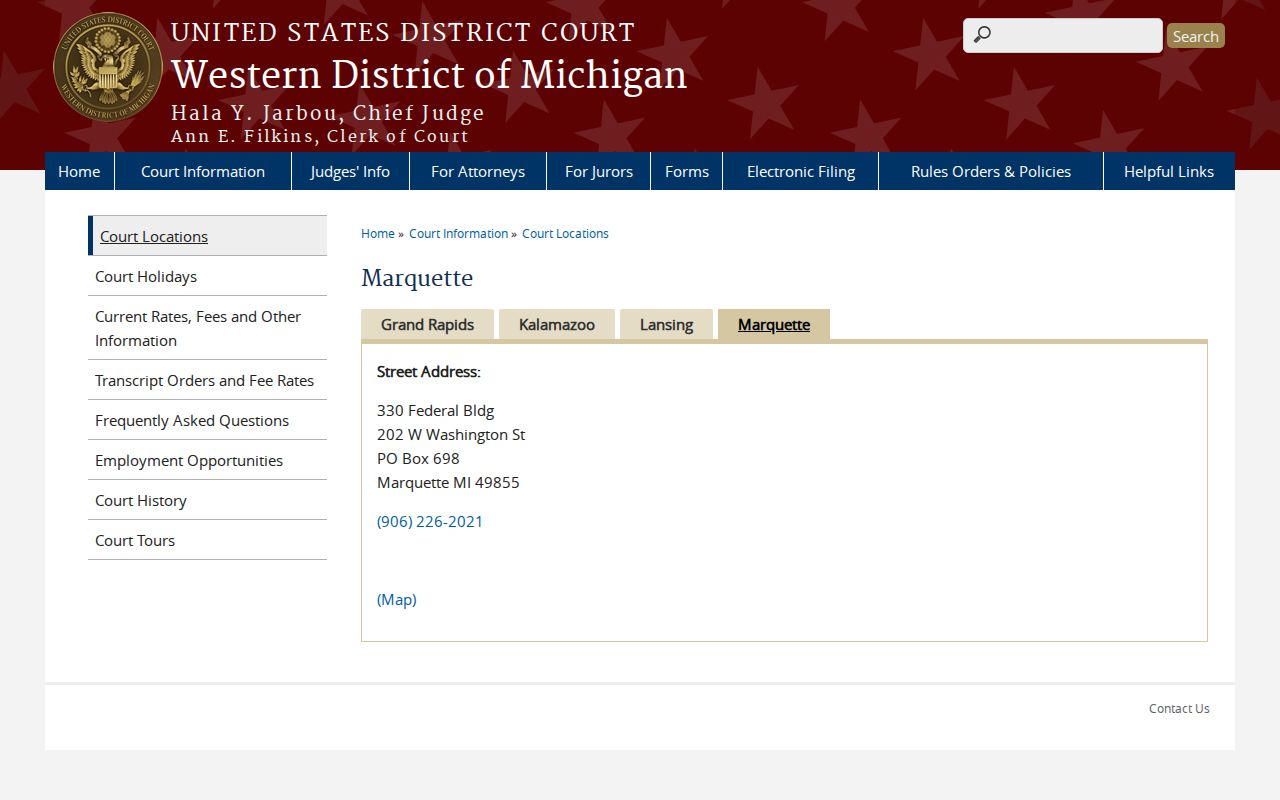 Luce County court records distinction between Michigan state and federal dockets